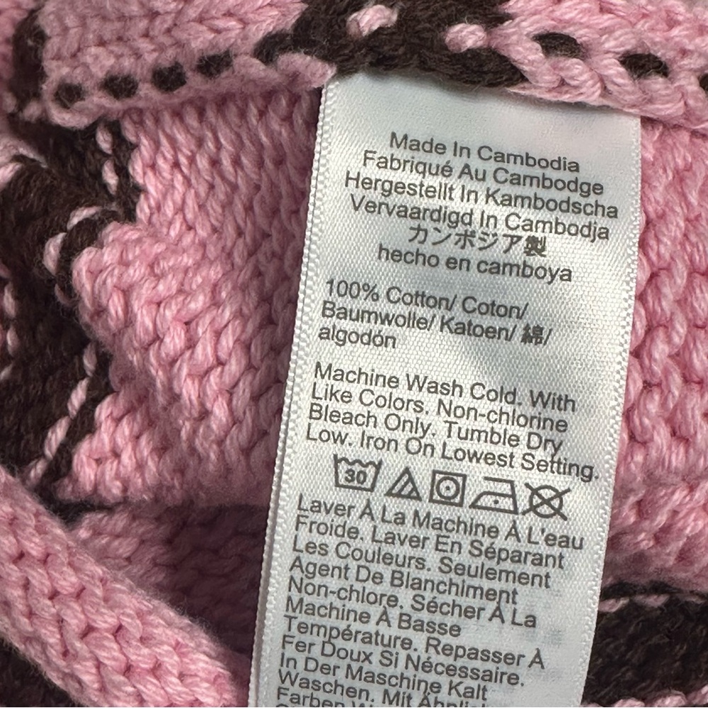 J. Crew 2025 Rollneck Sweater | Pink and Brown Stripe - Picture 6 of 8